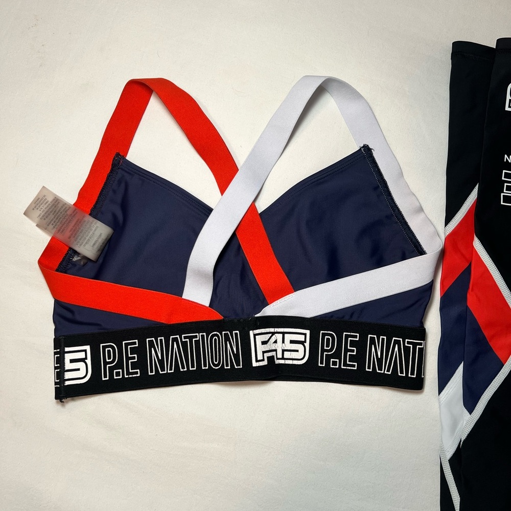 P.E Nation Navy and Red Sports Bra - Picture 3 of 8